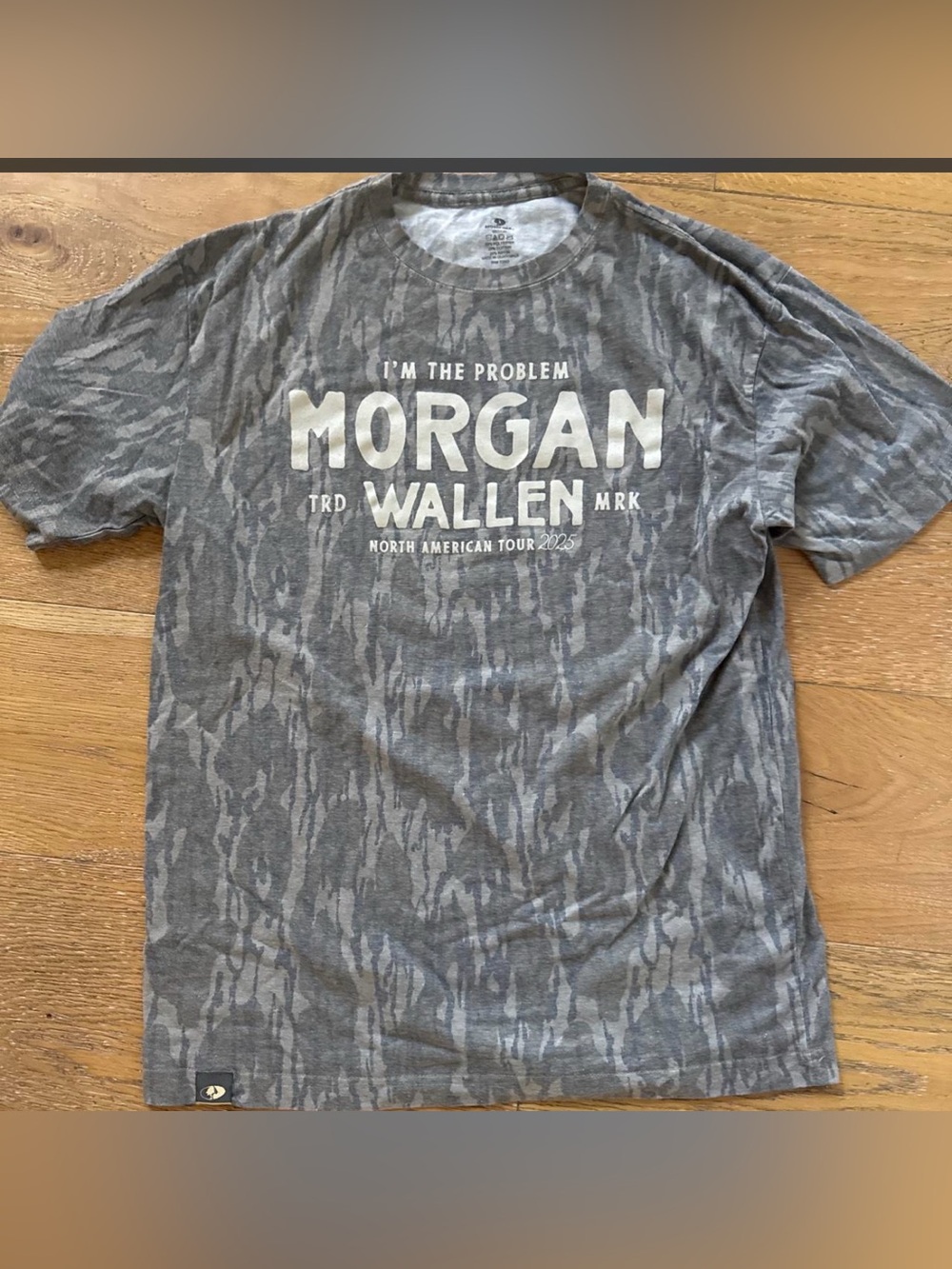 Morgan Wallen I’m The Problem Camo Mossy Oak Authentic Tour Merch T Shirt medium